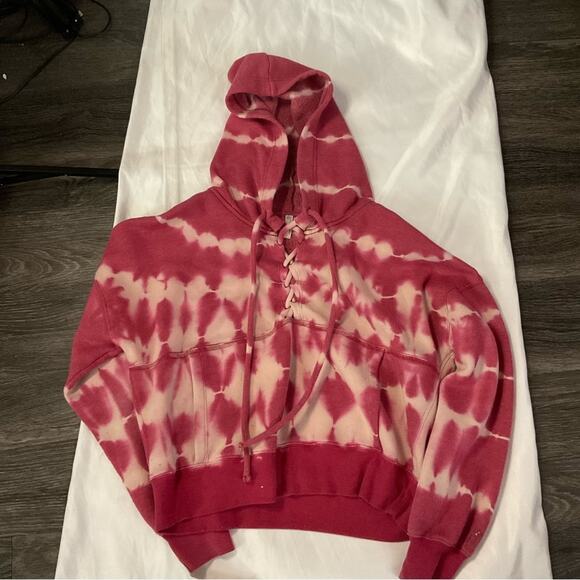 Free People Movement Tie Dye  Believer Fleece Hoodie  S Casual Activewear Boho - Picture 6 of 12